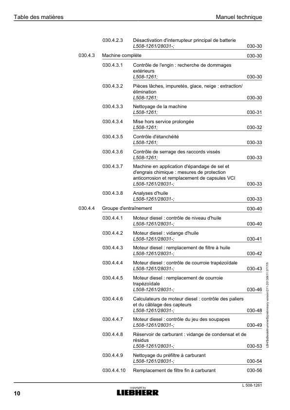 Liebherr L508 1261 Wheel Loader Service Training Manual FR - Image 3