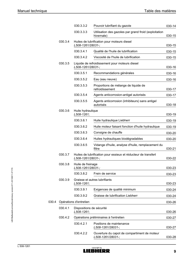 Liebherr L508 1261 Wheel Loader Service Training Manual FR - Image 12