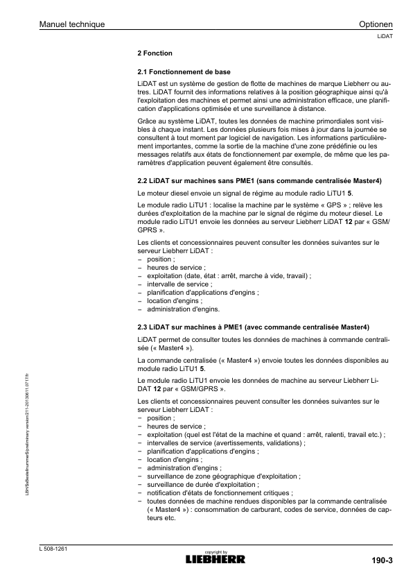 Liebherr L508 1261 Wheel Loader Service Training Manual FR - Image 19