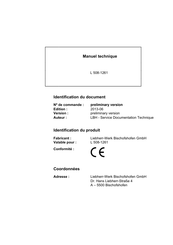 Liebherr L508 1261 Wheel Loader Service Training Manual FR - Image 2