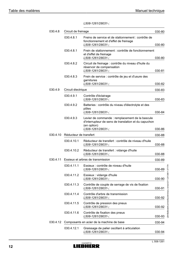 Liebherr L508 1261 Wheel Loader Service Training Manual FR - Image 5