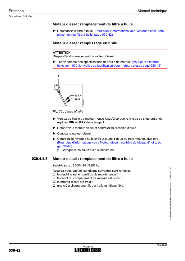 Liebherr L508 1261 Wheel Loader Service Training Manual FR - Image 13
