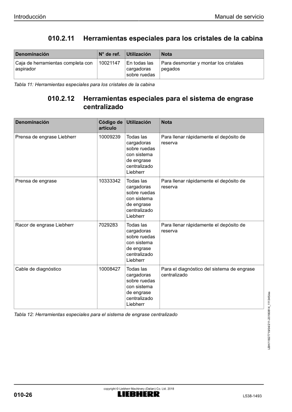 Liebherr L538 1493 Wheel Loader Service Manual ES - Image 18