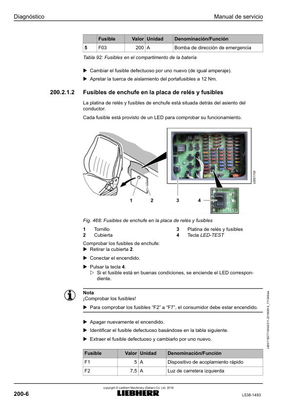Liebherr L538 1493 Wheel Loader Service Manual ES - Image 20