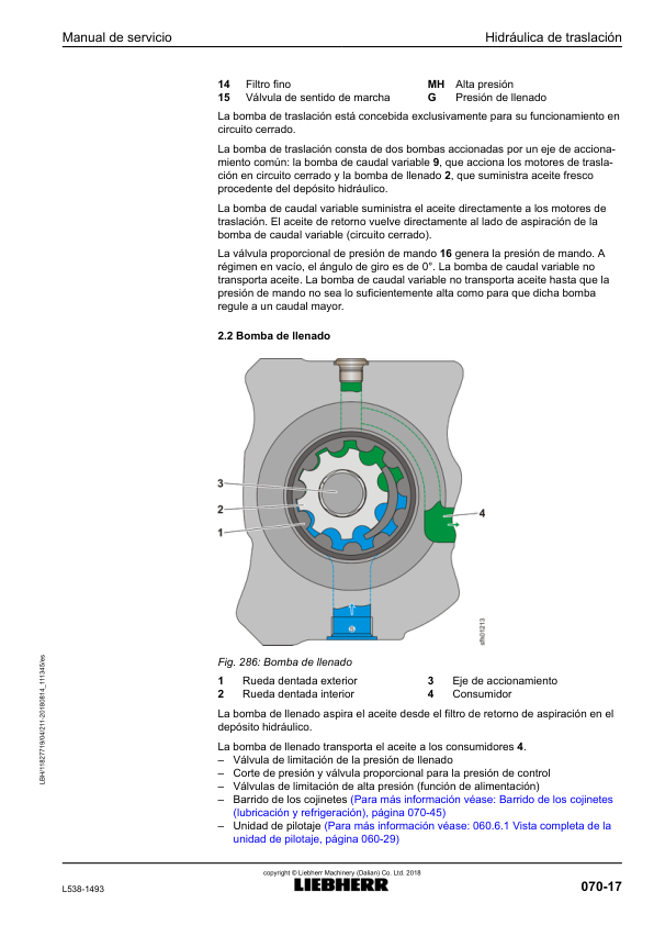 Liebherr L538 1493 Wheel Loader Service Manual ES - Image 17