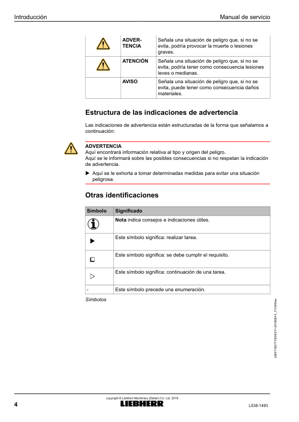 Liebherr L538 1493 Wheel Loader Service Manual ES - Image 7