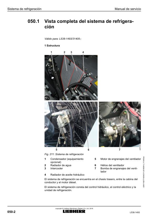 Liebherr L538 1493 Wheel Loader Service Manual ES - Image 15