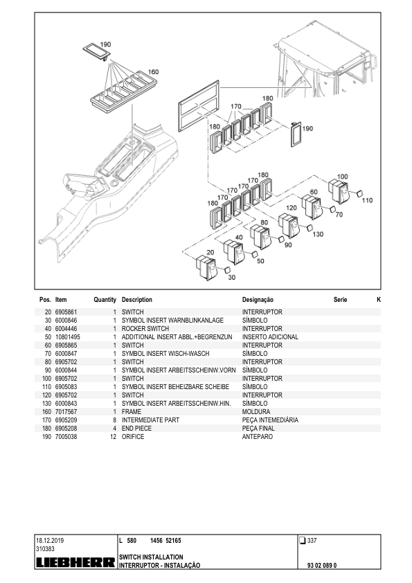 Liebherr L580 1456 Wheel Loader Parts Catalog SN 52165 - Image 8