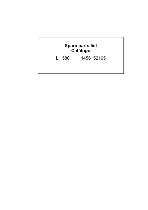 Liebherr L580 1456 Wheel Loader Parts Catalog SN 52165 - Image 2