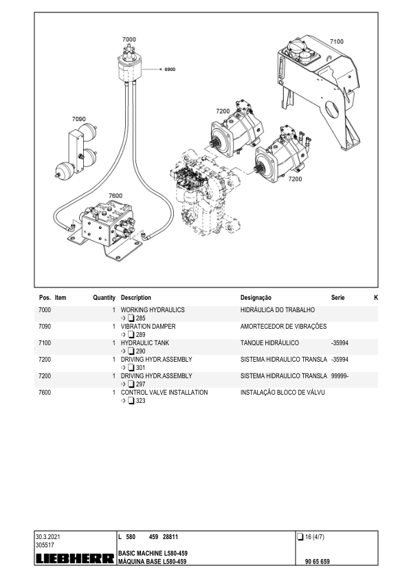 Liebherr L580 459 Wheel Loader Parts Catalog SN 28811 - Image 7