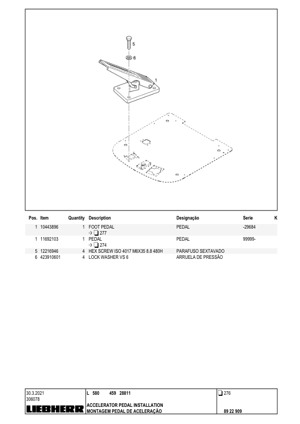 Liebherr L580 459 Wheel Loader Parts Catalog SN 28811 - Image 10