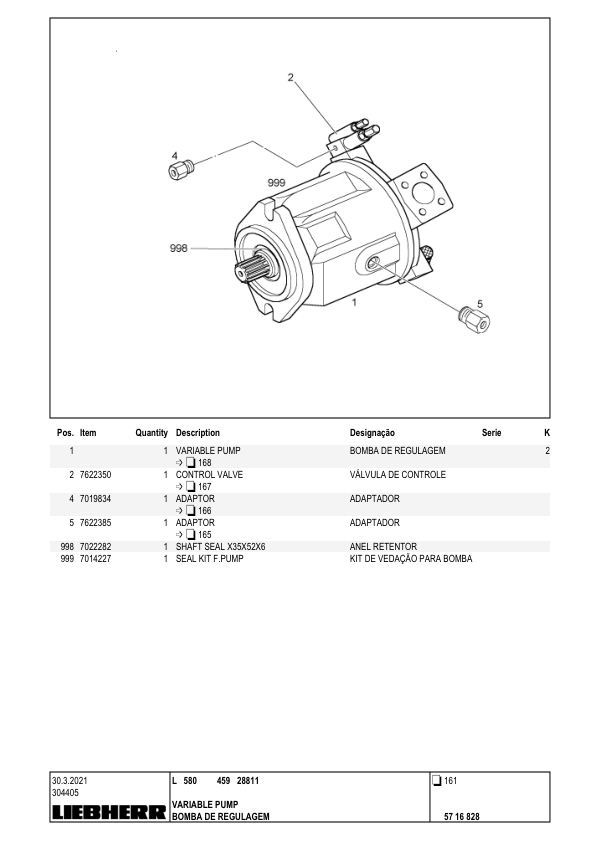 Liebherr L580 459 Wheel Loader Parts Catalog SN 28811 - Image 8