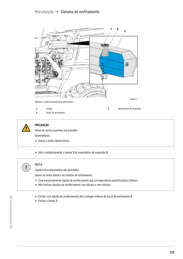 Liebherr L580 G5.1 D 2057 Wheel Loader Operators Manual SN 75517 PT - Image 16