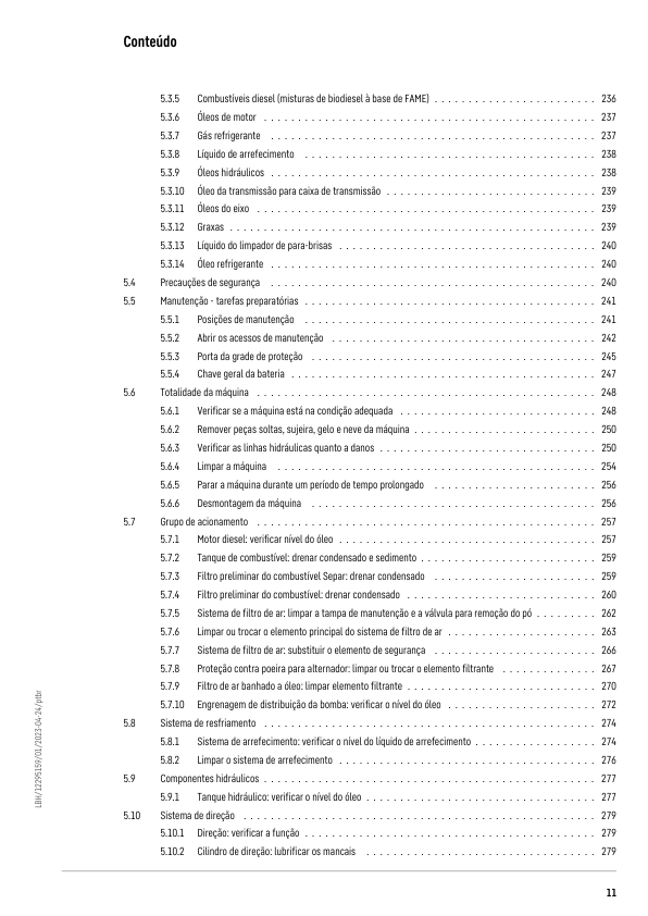 Liebherr L580 G5.1 D 2057 Wheel Loader Operators Manual SN 75517 PT - Image 4