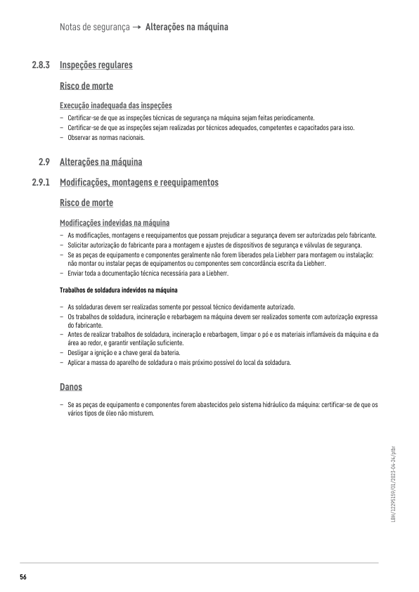 Liebherr L580 G5.1 D 2057 Wheel Loader Operators Manual SN 75517 PT - Image 17