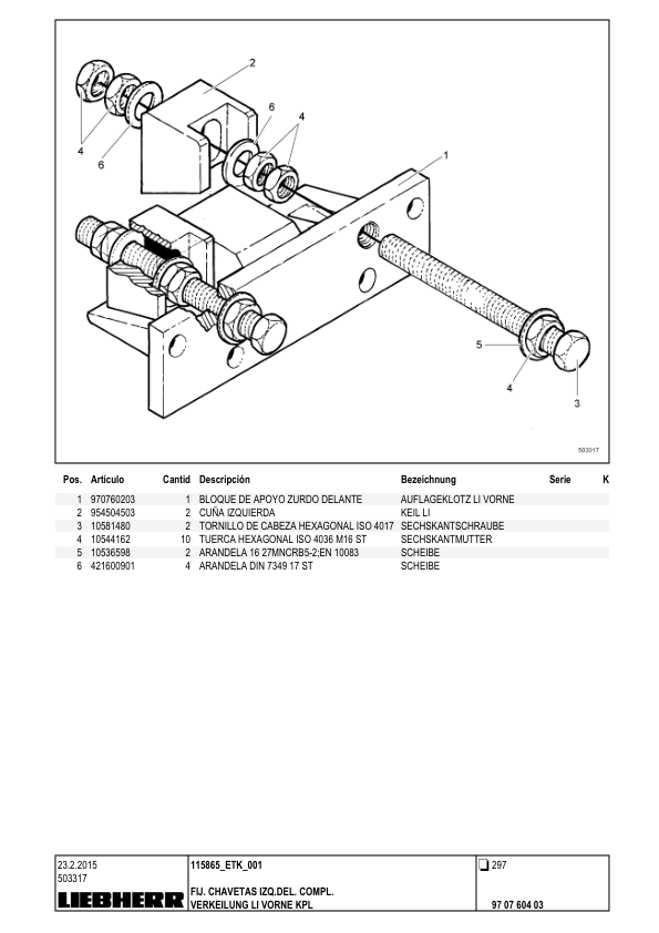 Liebherr LB 36 Drill Parts Catalog SN 115865 ES DE - Image 16