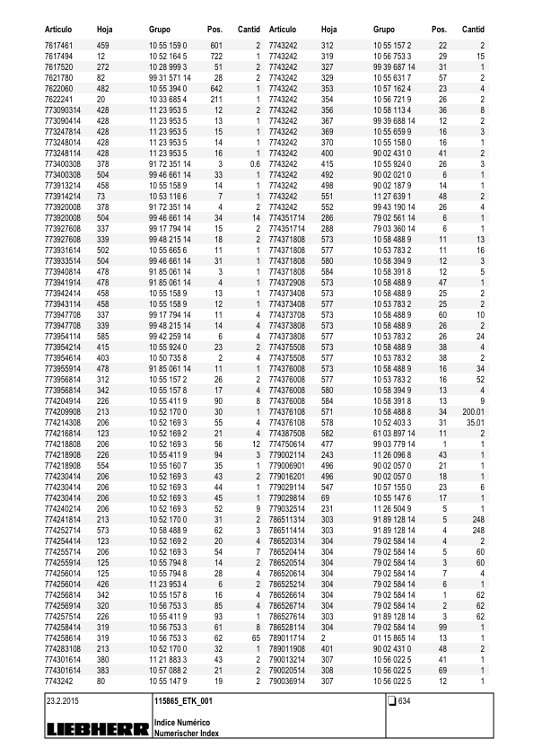 Liebherr LB 36 Drill Parts Catalog SN 115865 ES DE - Image 21