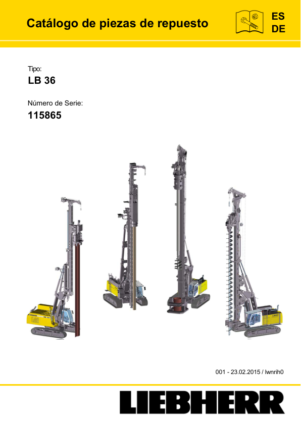Liebherr LB 36 Drill Parts Catalog SN 115865 ES DE - Image 2