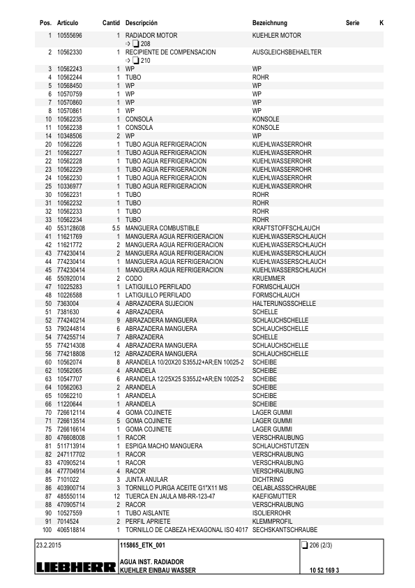 Liebherr LB 36 Drill Parts Catalog SN 115865 ES DE - Image 15