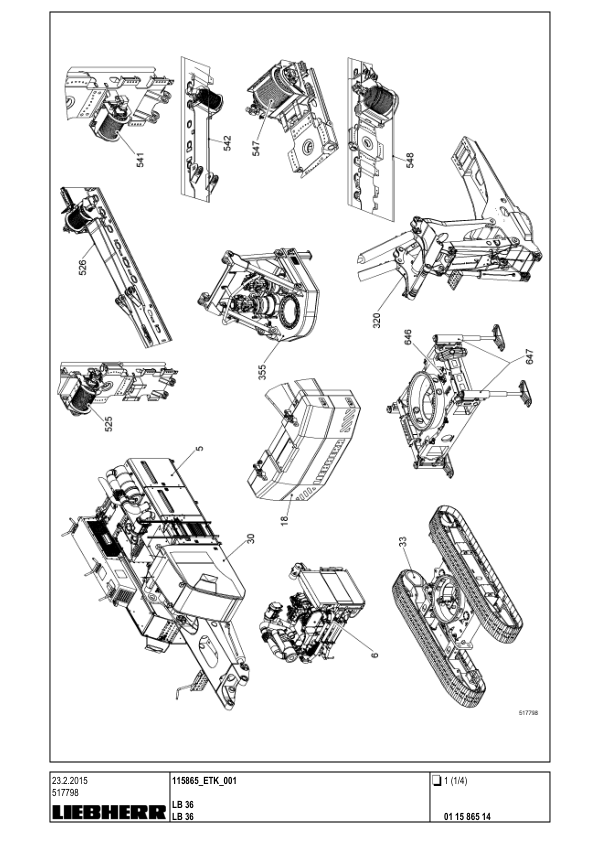 Liebherr LB 36 Drill Parts Catalog SN 115865 ES DE - Image 7