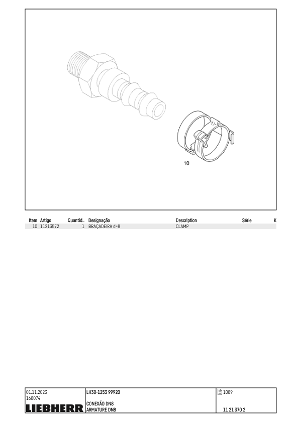 Liebherr LH 30 1253 Material Handler Parts Catalog SN 99920 - Image 8
