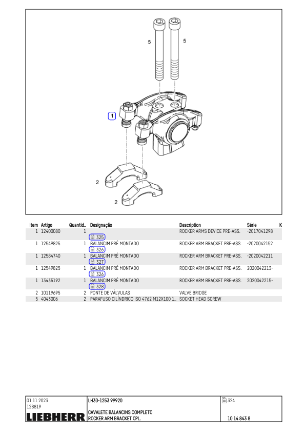 Liebherr LH 30 1253 Material Handler Parts Catalog SN 99920 - Image 13