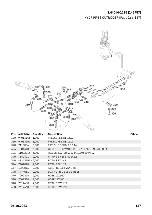 Liebherr LH 40 M-1215 Material Handler Parts Catalog SN 145957 - Image 7