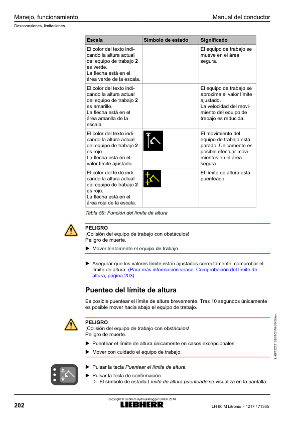 Liebherr LH 60M Litronic 1217 Material Handler Operators Manual SN 71365 ES - Image 13