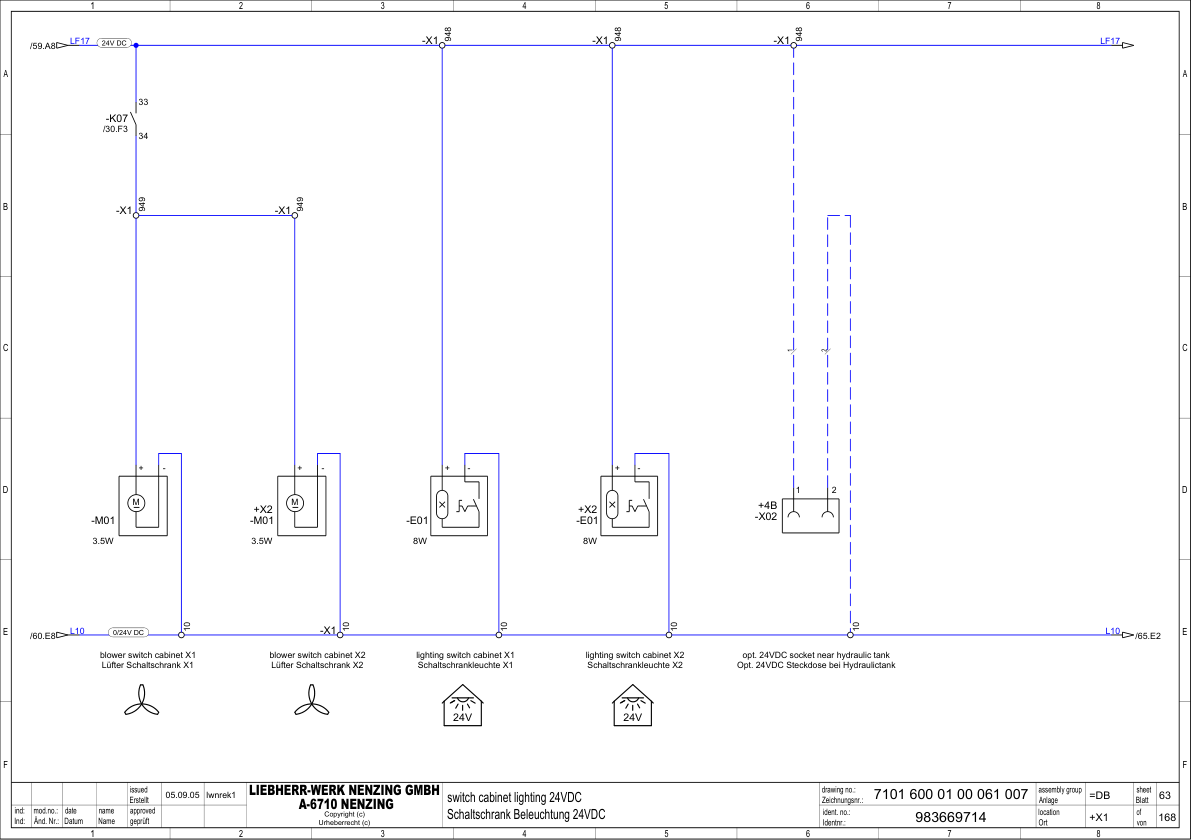 Liebherr LHM 320 400 500 2A Crane Electrical Schematics Service Manual - Image 12