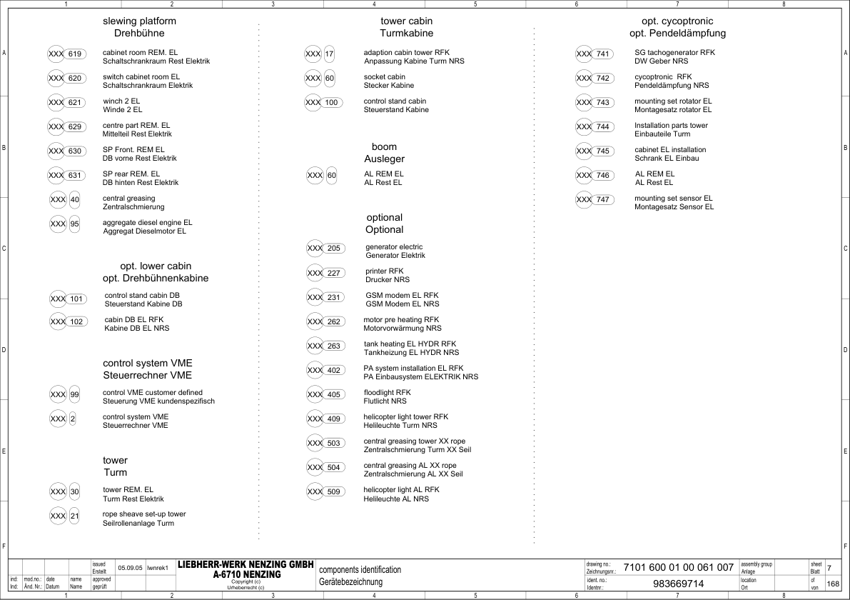Liebherr LHM 320 400 500 2A Crane Electrical Schematics Service Manual - Image 8