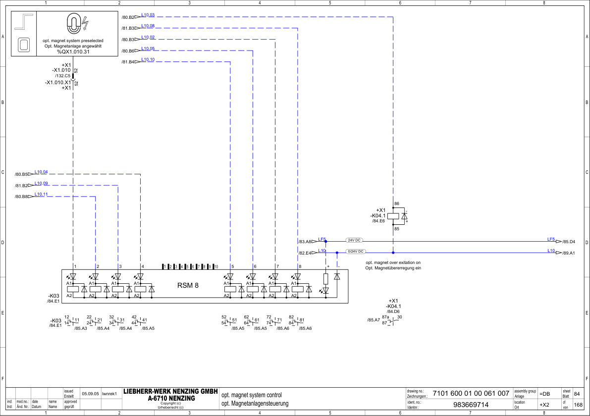 Liebherr LHM 320 400 500 2A Crane Electrical Schematics Service Manual - Image 14