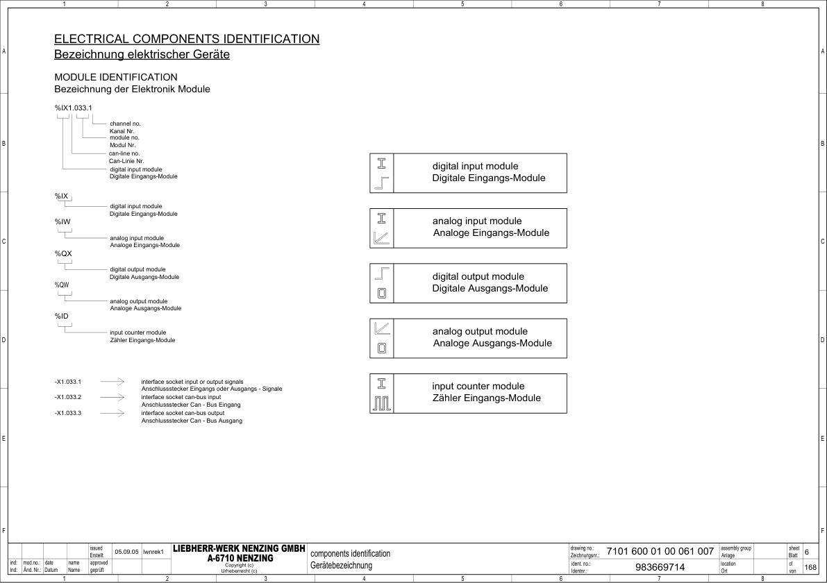 Liebherr LHM 320 400 500 2A Crane Electrical Schematics Service Manual - Image 7
