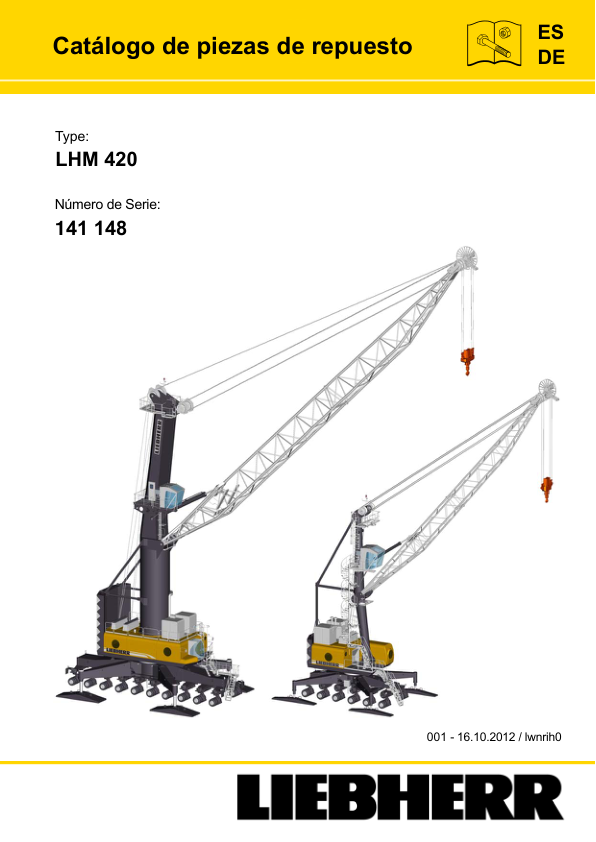 Liebherr LHM 420 Crane Parts Catalog SN 141148 - Image 2