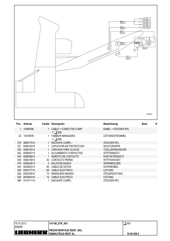 Liebherr LHM 420 Crane Parts Catalog SN 141148 - Image 16