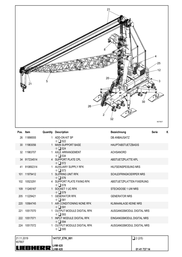 Liebherr LHM 420 Crane Parts Catalog SN 141737 - Image 7