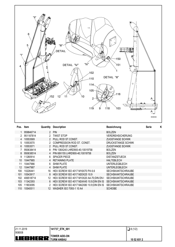 Liebherr LHM 420 Crane Parts Catalog SN 141737 - Image 3