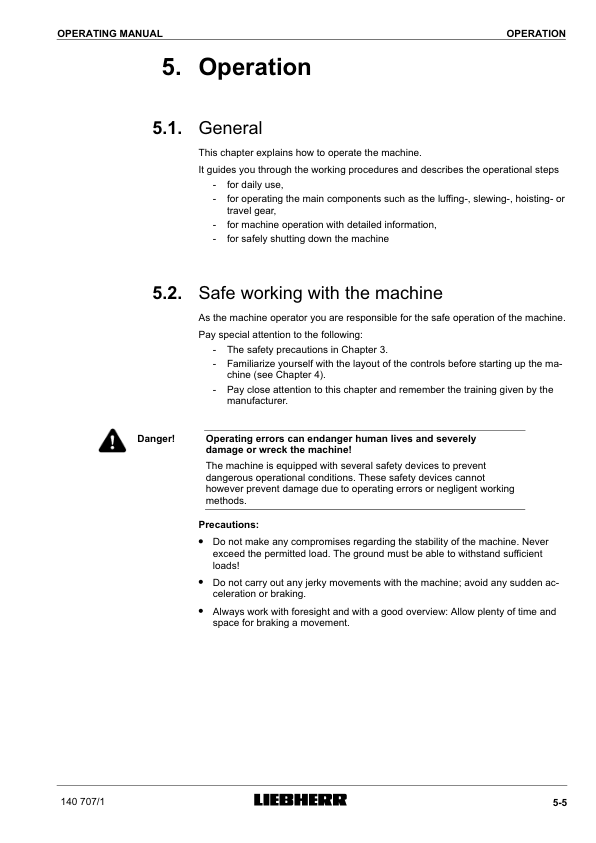 Liebherr LHM 500 Crane Operators Manual SN 140707 - Image 14