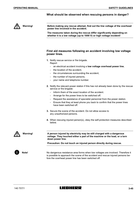 Liebherr LHM 500 Crane Operators Manual SN 140707 - Image 20