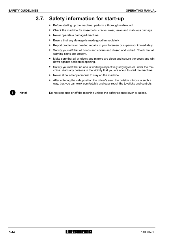 Liebherr LHM 500 Crane Operators Manual SN 140707 - Image 19