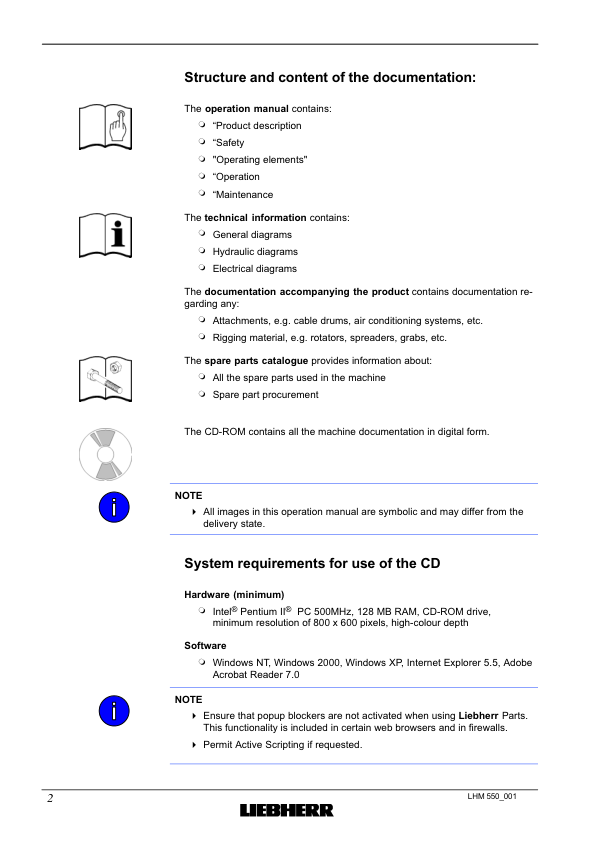 Liebherr LHM 550 Crane Operators Manual SN 141044 - Image 9