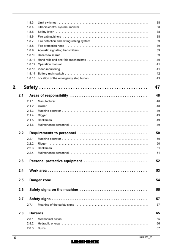 Liebherr LHM 550 Crane Operators Manual SN 141044 - Image 3