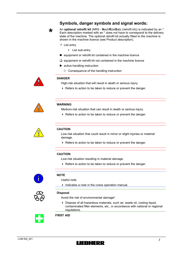 Liebherr LHM 550 Crane Operators Manual SN 141044 - Image 10