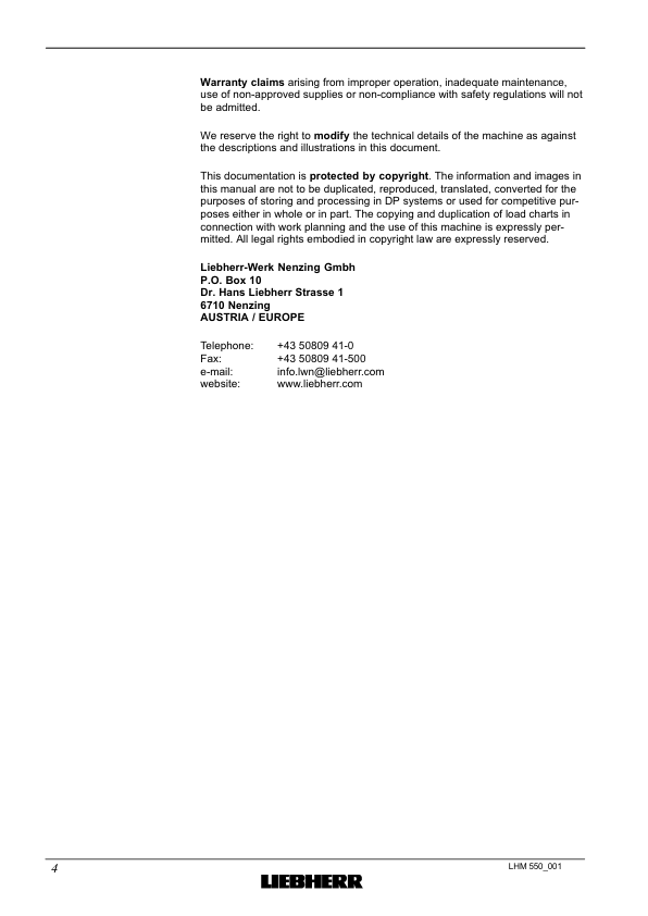 Liebherr LHM 550 Crane Operators Manual SN 141044 - Image 11