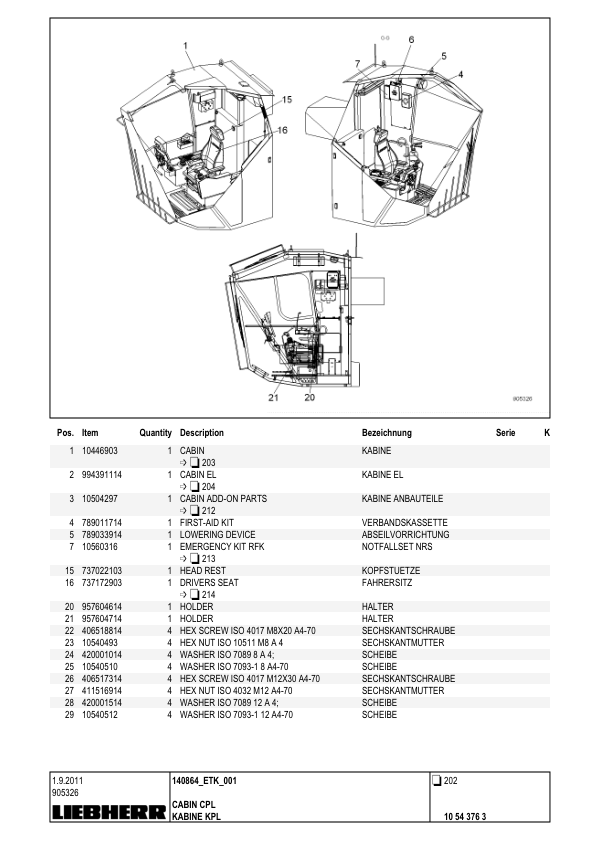 Liebherr LHM 550 Crane Parts Catalog SN 140864 - Image 14
