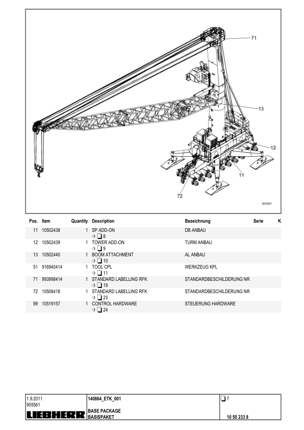 Liebherr LHM 550 Crane Parts Catalog SN 140864 - Image 4