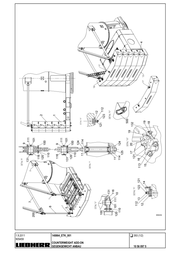 Liebherr LHM 550 Crane Parts Catalog SN 140864 - Image 18