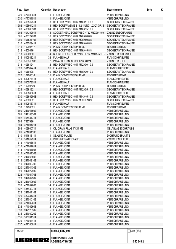 Liebherr LHM 550 Crane Parts Catalog SN 140864 - Image 17