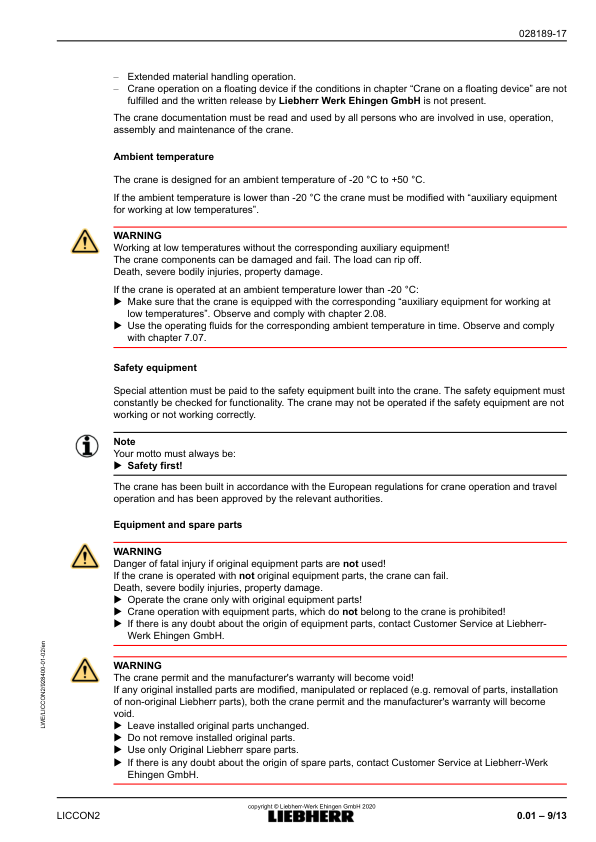 Liebherr LICCON 2 LTM 1120 4.1 Crane Radio Remote Control Operators Manual - Image 4