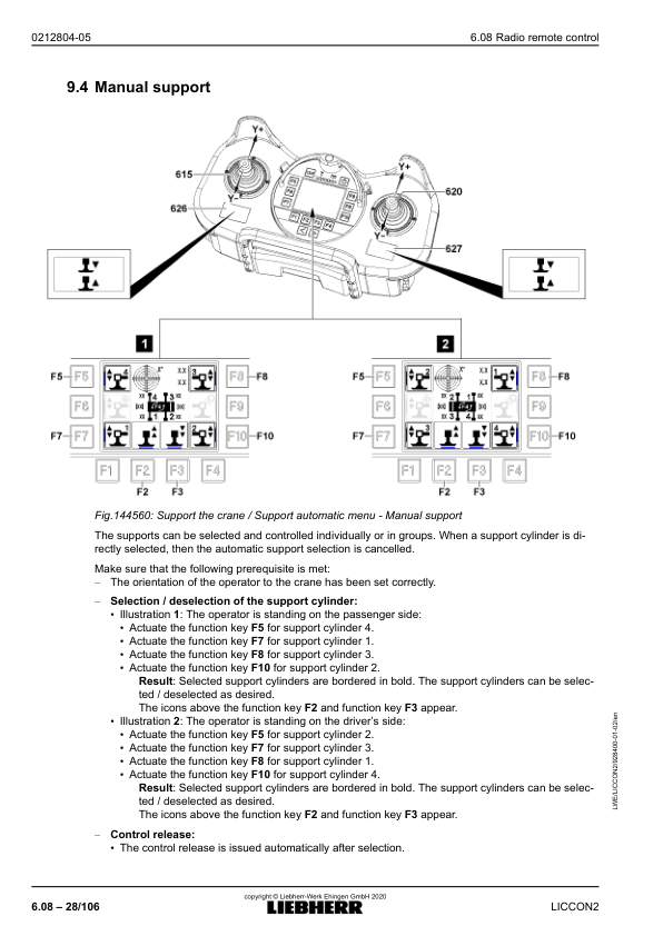 Liebherr LICCON 2 LTM 1120 4.1 Crane Radio Remote Control Operators Manual - Image 15