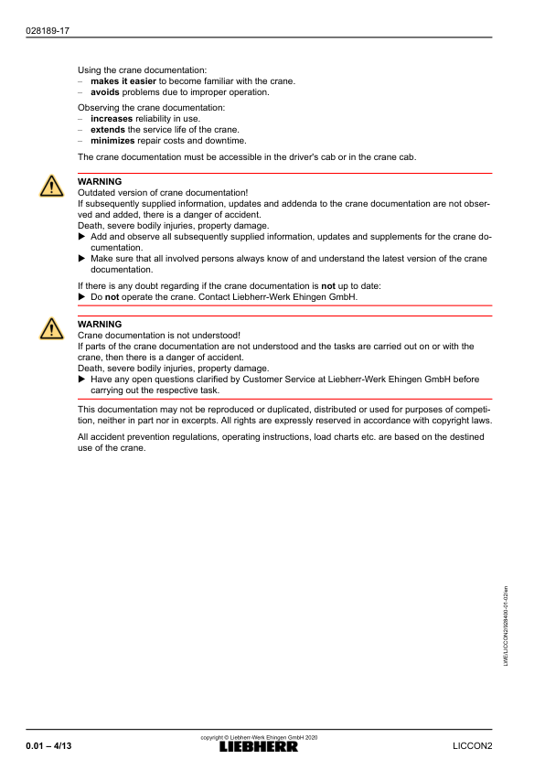 Liebherr LICCON 2 LTM 1120 4.1 Crane Radio Remote Control Operators Manual - Image 9